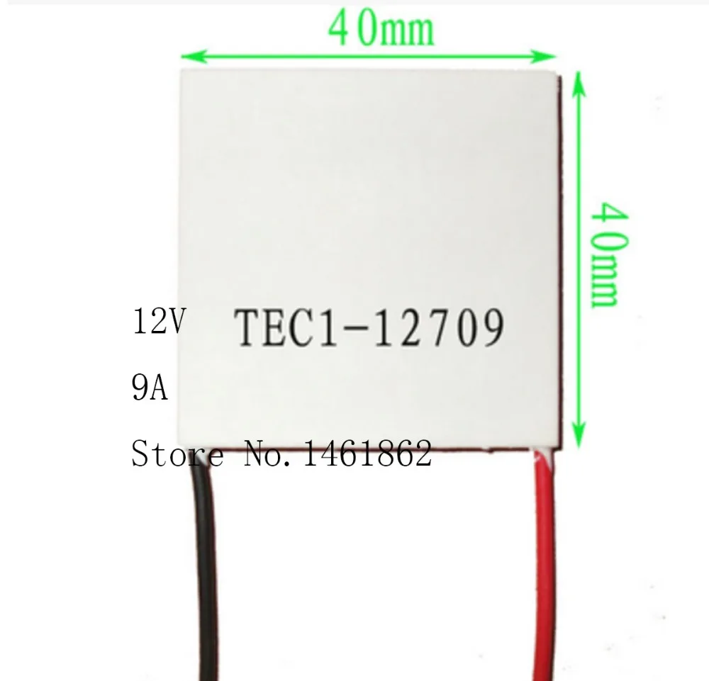 

TEC1-12709 12V 9A 80W 40*40mm Thermoelectric Cooler Peltier Cells Module Cooling plate mechanism of semiconductor refrigeration