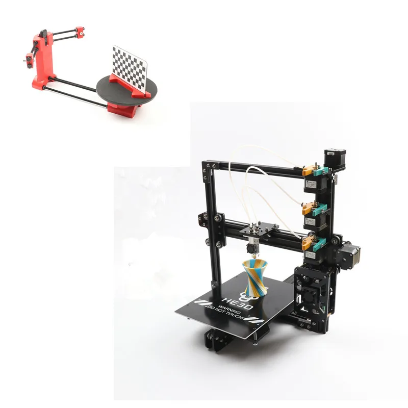 combination sale- EI3 the newest 3 in 1 out extruder large print size triple 3D printer kit adding DIY 3D scanner kit combination sale- EI3 the newest 3 in 1 out extruder large print size triple 3D printer kit adding DIY 3D scanner kit