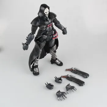 

28cm Anime Game Action Figure Grim Reaper Gabriel Reyes Ver Mercenary Death Black Movable Model Kids Collection Statue Toy