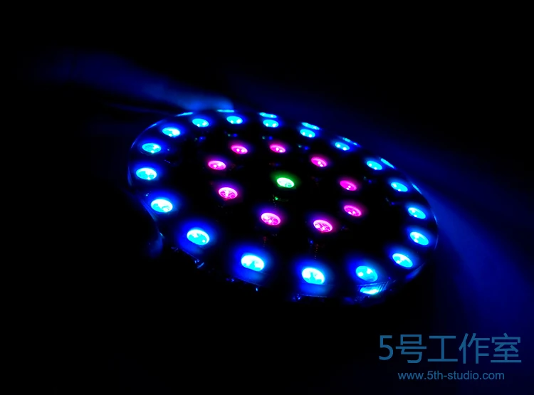

zirrfa New 2pcs RGB fullcolor LED crystal light cube circle aurora diy kit DIY Electronic design suite