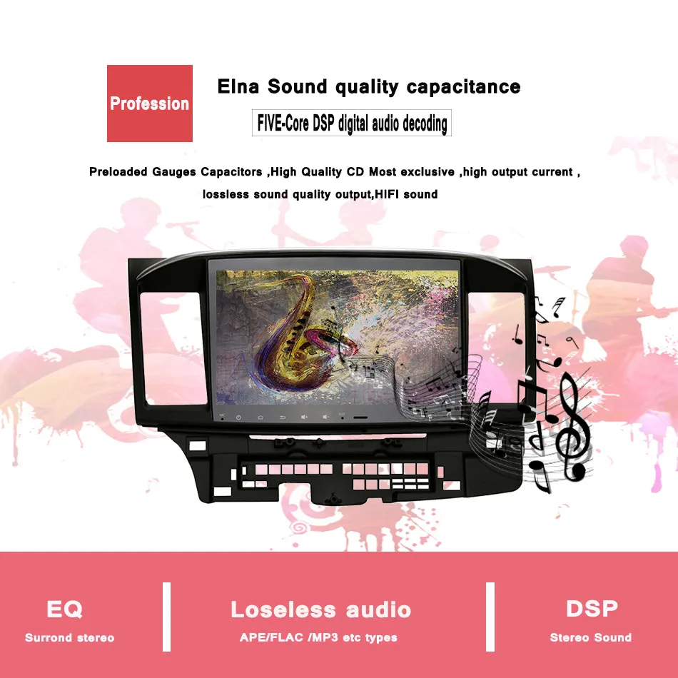 Discount 4G Android 9.0 Tape Recorder Car dvd gps player for MITSUBISHI LANCER 2007-2017 car radio video Stereo Audio navigation System 5
