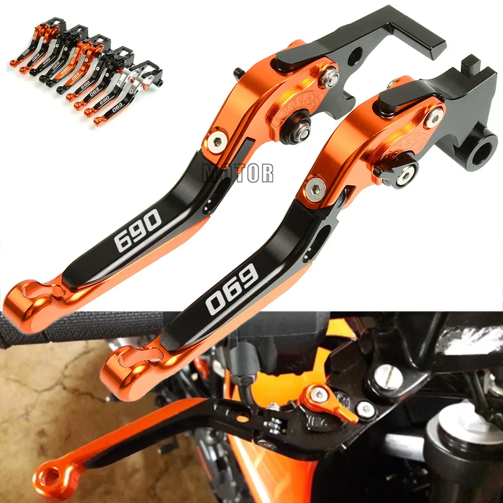 

Motorcycle Brake Clutch Levers CNC Adjustable Folding Extendable Levers For KTM 690 SMCR 690SMCR 2014-2017 2016 Accessories Part