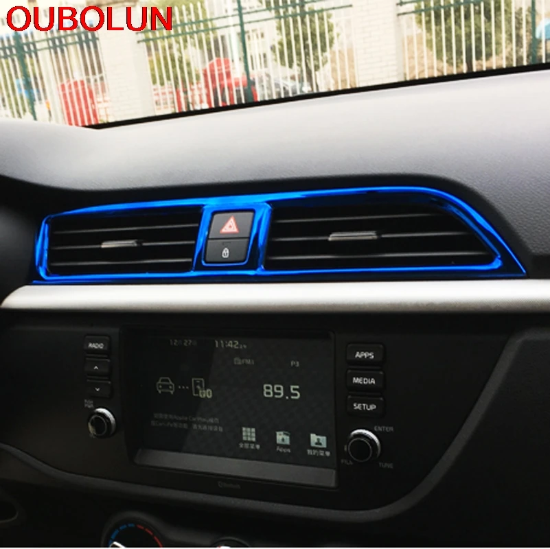 OUBOLUN 5 шт. для Kia Rio 4 2017 нержавеющая сталь воздуховыпускная круглая крышка