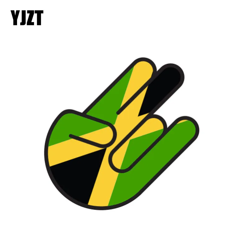 Yjzt 13.9Cm * 9.2Cm Personalità Giamaica Shocker Flag Car Sticker Windows Decalcomania Accessori 6-0996