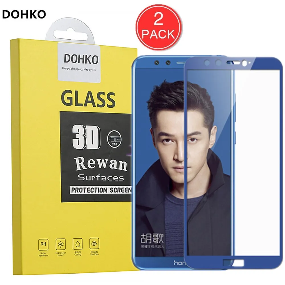

2 PACK For Honor 9 Lite 2.5D Screen Protector Protective Film For Honor9 Lite Full Cover HD Tempered Glass Original high quality