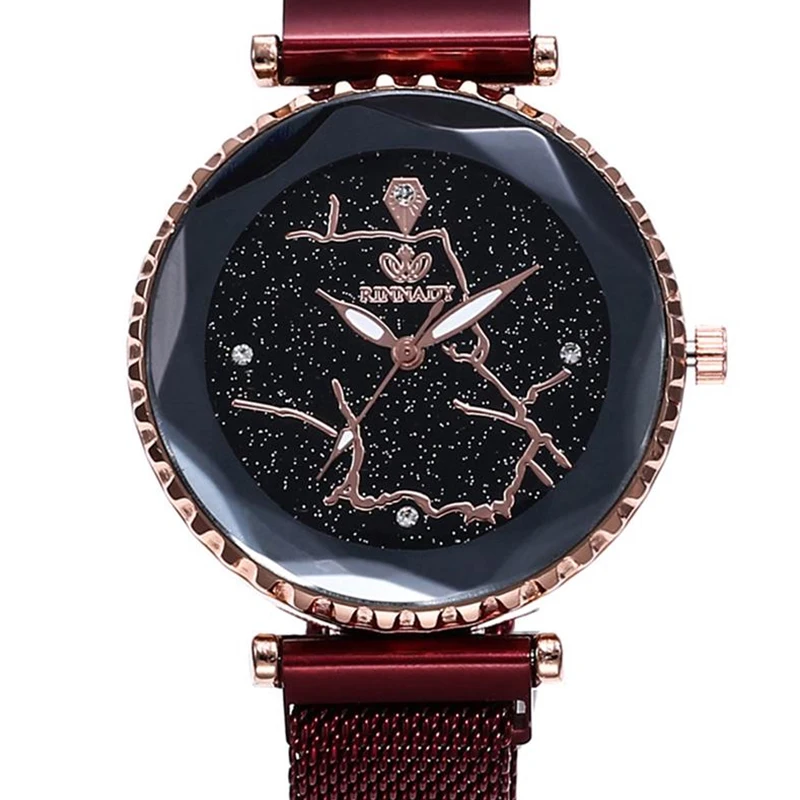 Rinnady Brand Women Watch Luxury Simple Starry Sky Quartz Clock Mesh Belt Wrist Watches Reloj Mujer Relogio Dropshipping Rinnady Brand Women Watch Luxury Simple Starry Sky Quartz Clock Mesh Belt Wrist Watches Reloj Mujer Relogio Dropshipping