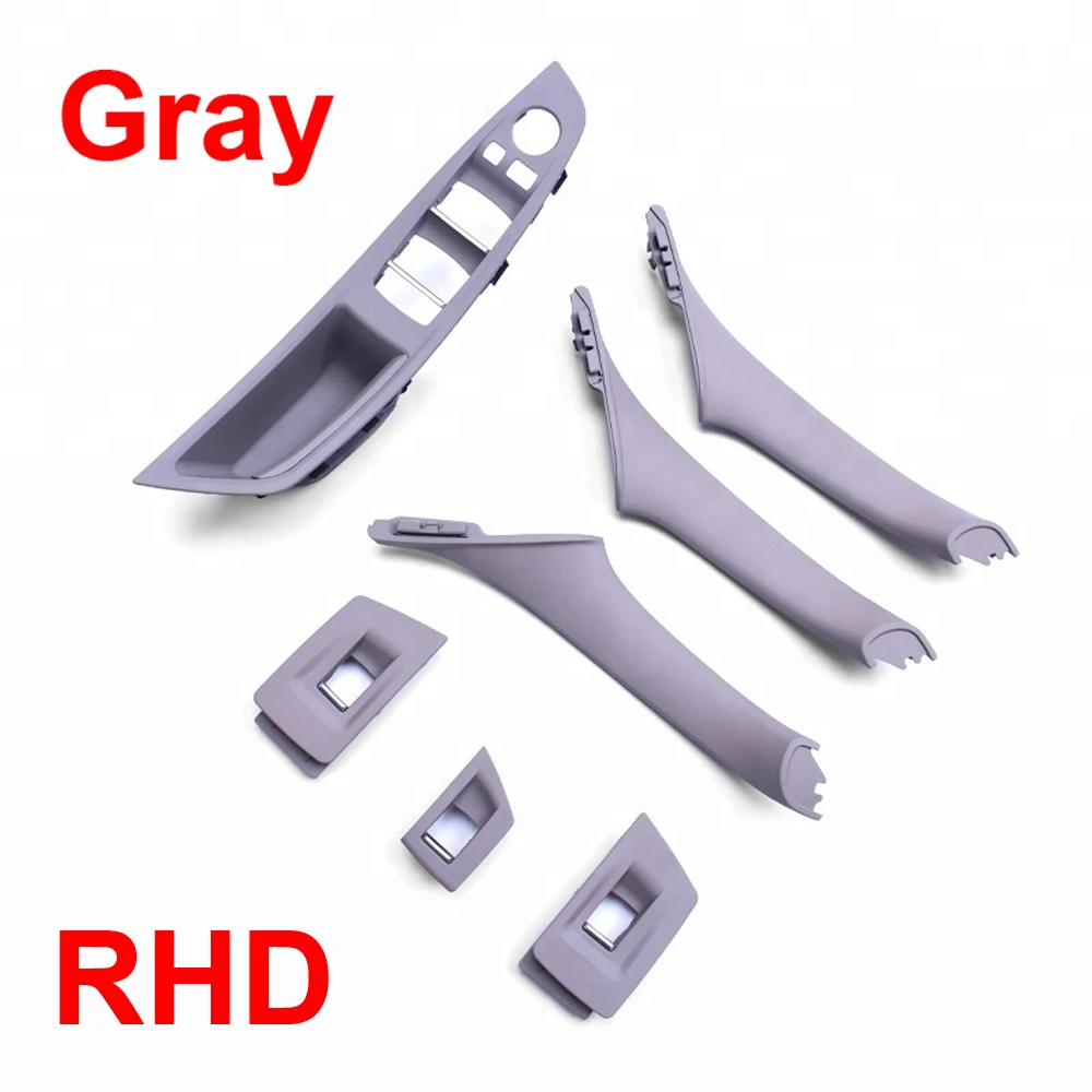 

4/7PCS Right Hand Drive RHD For BMW 5 series F10 F11 520 525 Gray Car Interior Door Handle Inner Panel Pull Trim OEM 51417225875