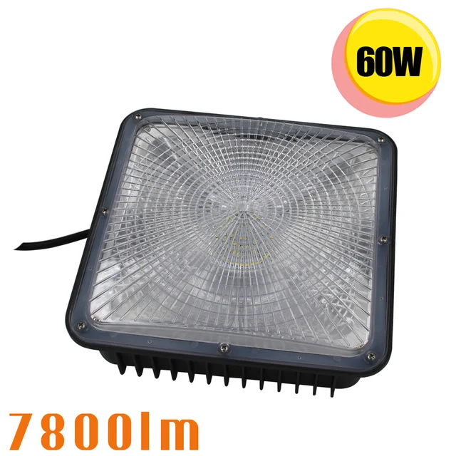 Us 101 0 Led Gas Station Light 60w Retrofit 250w Fluorescent Outdoor Canopy Lighting Fixtures Carport Barn Ceiling Lamp 110v 120v 6000k In Bulbs