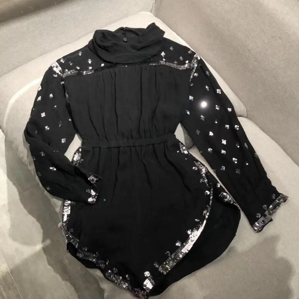 

2019 spring and summer new women's sequins high waist jumpsuit 0525