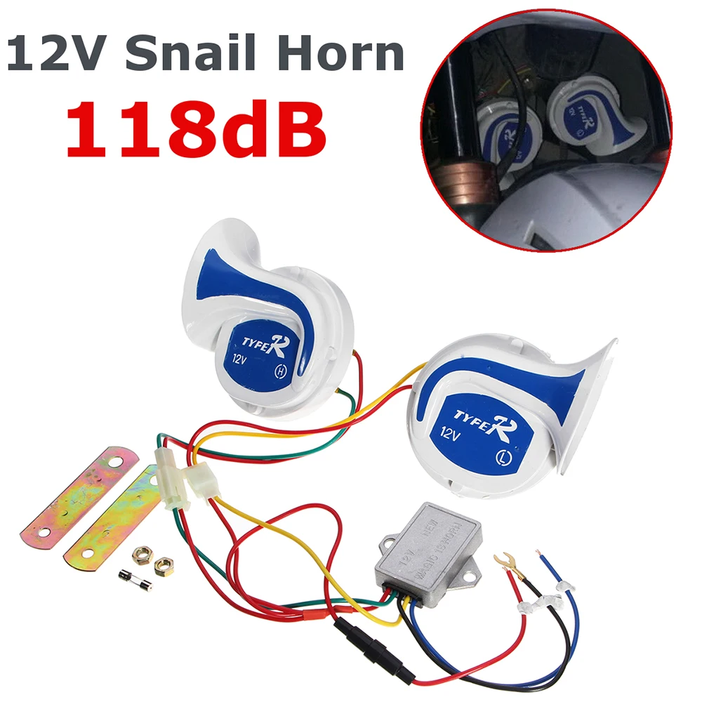 

For use with ANY 12 Volt Vehicle Electric Digital Siren Snail Loud Air Horns