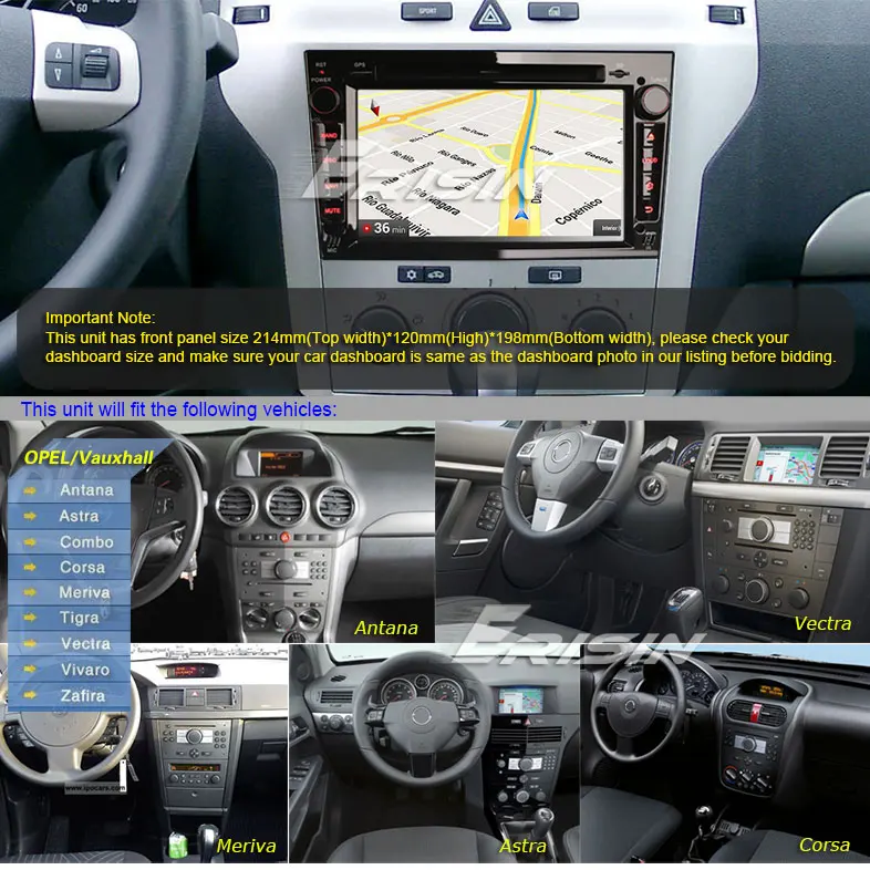 Discount Erisin ES7660PB 7" Android 8.1 Car Stereo DAB+ GPS Wifi OBD for Opel Vauxhall Vivaro Astra Corsa Zafira 1