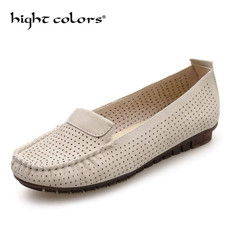 

Fashion New Women Solid Leather Shoes Loafers Soft Leisure Flats Female Casual Ladies Slip Cow Driving Boat Shoes Footwear
