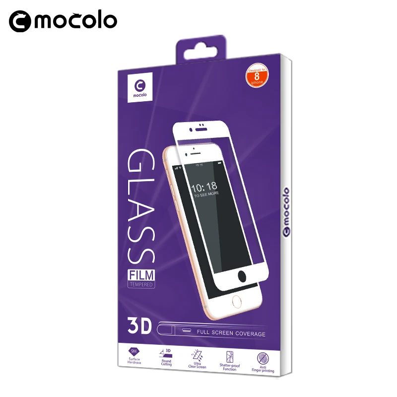 Изогнутое закаленное 3d стекло Mocolo для iPhone 7 с полным покрытием экрана Защитная