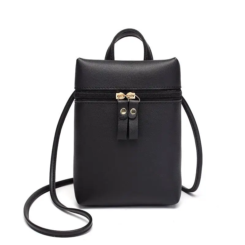 Новая модная женская сумка на плечо, Женская одноцветная дикая Вертикальная Диагональная Сумка через плечо, маленькая сумочка, bolsa feminina# BA30 - Цвет: Черный