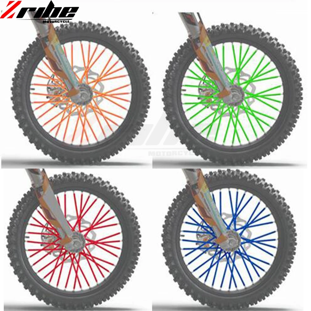 72 шт. спицевые обертки для колес мотоцикла чехлы мотокросса Dirtbike Dirt Bike крутые