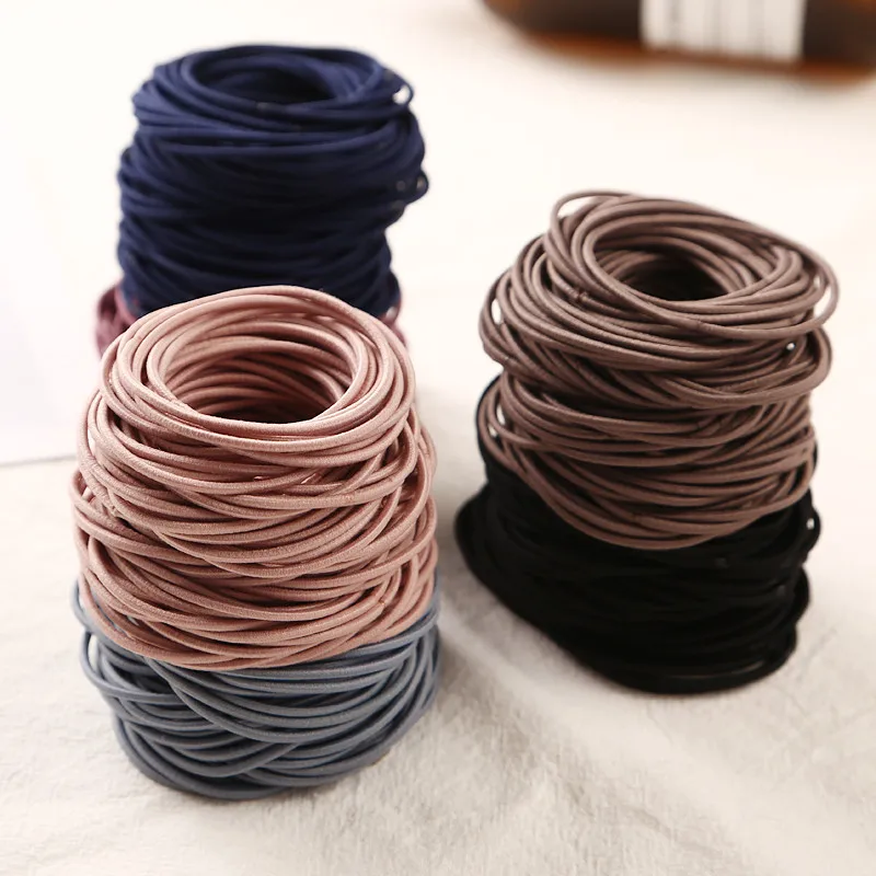 2018-New-Fashion-100pcs-lot-5CM-Size-Thin-Elastic-Rubber-Bands-Korean-Style-Basic-Girl-Women (2)
