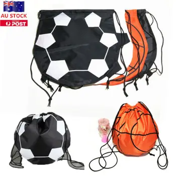 

Basketball Draw String Backpack Sports Knapsack Nylon Outdoor Travel Printed Drawstring Bag Carry Volleyball Sling Bag