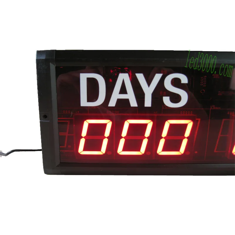 Светодиодный таймер обратного отсчета с белыми наклейками 1 8 дюйма|countdown days|digital