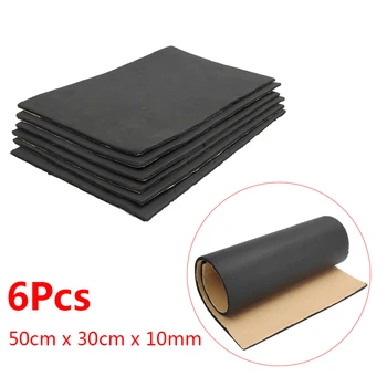 

6pcs / lot 50cm x 30cm Black Vehicle Insulation Closed Cell Foam Sheet Car Van Sound Proofing Deadening Insulation