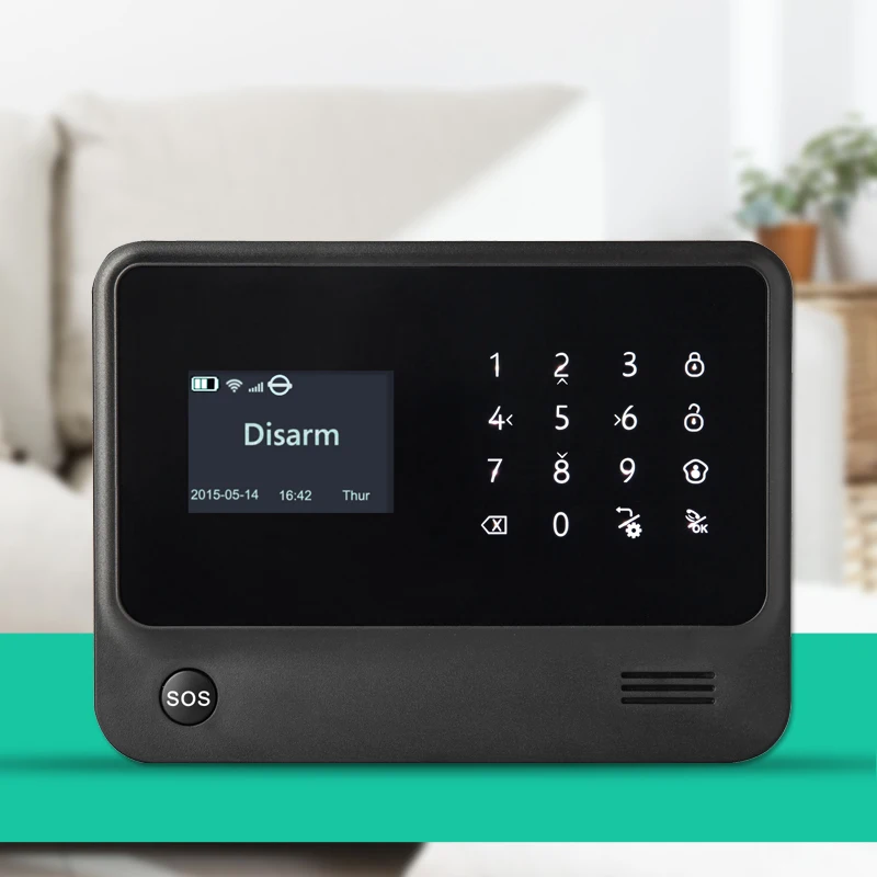 Android Apple APP сигнализация системы безопасности дома wifi gsm gprs сетевая G90B черная|network
