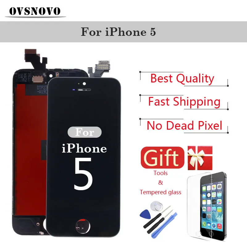 

AAA+++screen on For iPhone 5 5S 5C 6 LCD Touch Screen replacements Digitizer Assembly For iPhone 5S Display No Dead Pixel