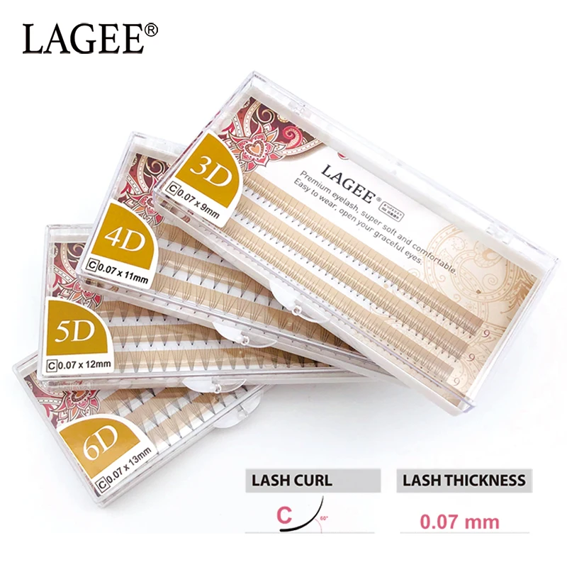 

LAGEE Wholesale 3D 4D 5D 6D Pre Made Russian Volume Fan Eyelash Extension Russian Volume Premade Cilios Lashes Extension