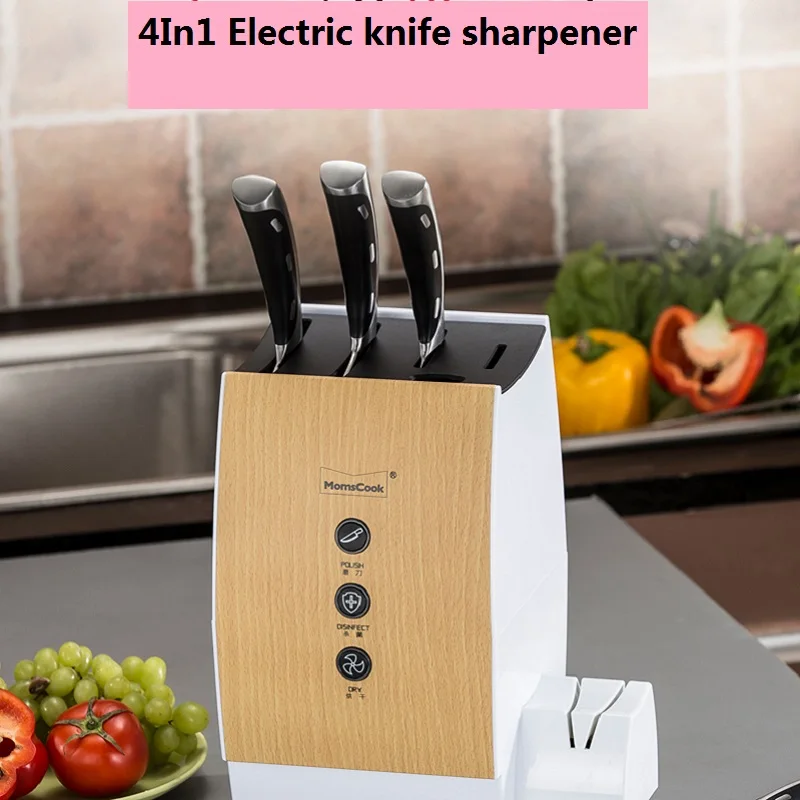 

1Pcs 4In1 Sharpening/Drying/Sterilization/Knifes Holder Electric Sharpener Grinder Sharper Quality Kitchen Utensils Househould