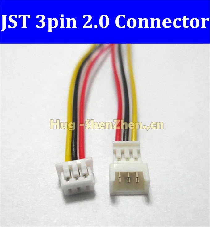 Free shipping 50set /lot X Mini Micro JST 1.25mm 3Pin cable Connector w
