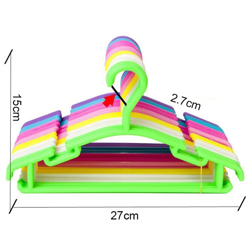 10 шт. пластиковые портативная вешалка для одежды Нескользящая вешалка для одежды юбка Детские Подставка для одежды красочная вешалка для