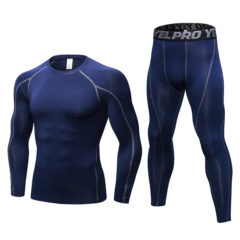 Компрессионный костюм Фитнес-плотно спортивная одежда комплект для бега футболка леггинсы Мужская спортивная одежда Demix спортивный костюм