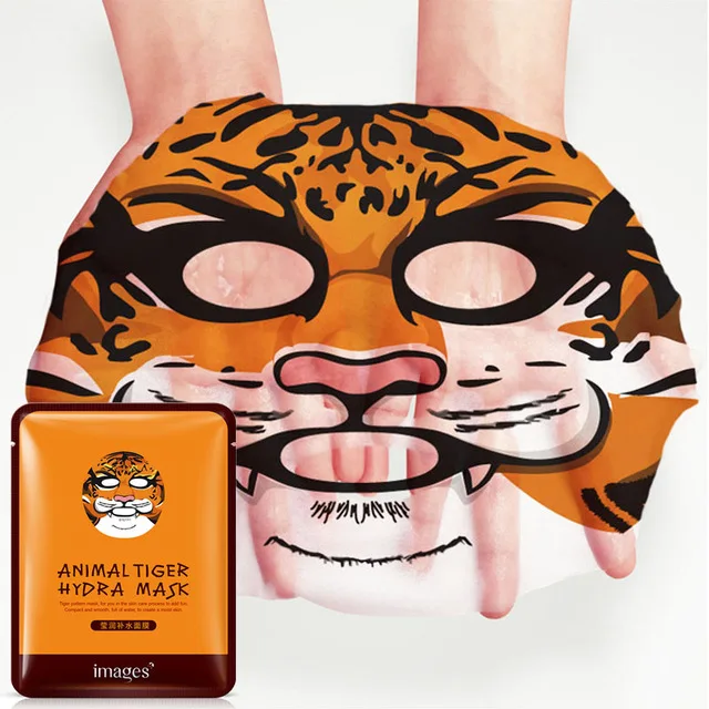 120 шт маска животного глубокий увлажняющий лист маска управления маслом маска для женщин панда Тигр BIOAQUA корейский маски для лица - Цвет: Бежевый