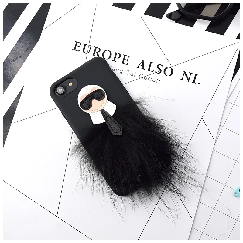 New Karlito Soft TPU Phone Case Lafayette Phone Cover For Apple iphone 6/6s 6/6s plus 7/8 7/8Plus X Mr KarlLagerfeld Fur Skin 