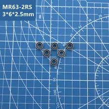 Горячая Распродажа 10 шт Высокое качество черные миниатюрные Глубокие шаровые подшипники MR63-2RS 3*6*2,5 мм MR63RS L630 MR63 2RS