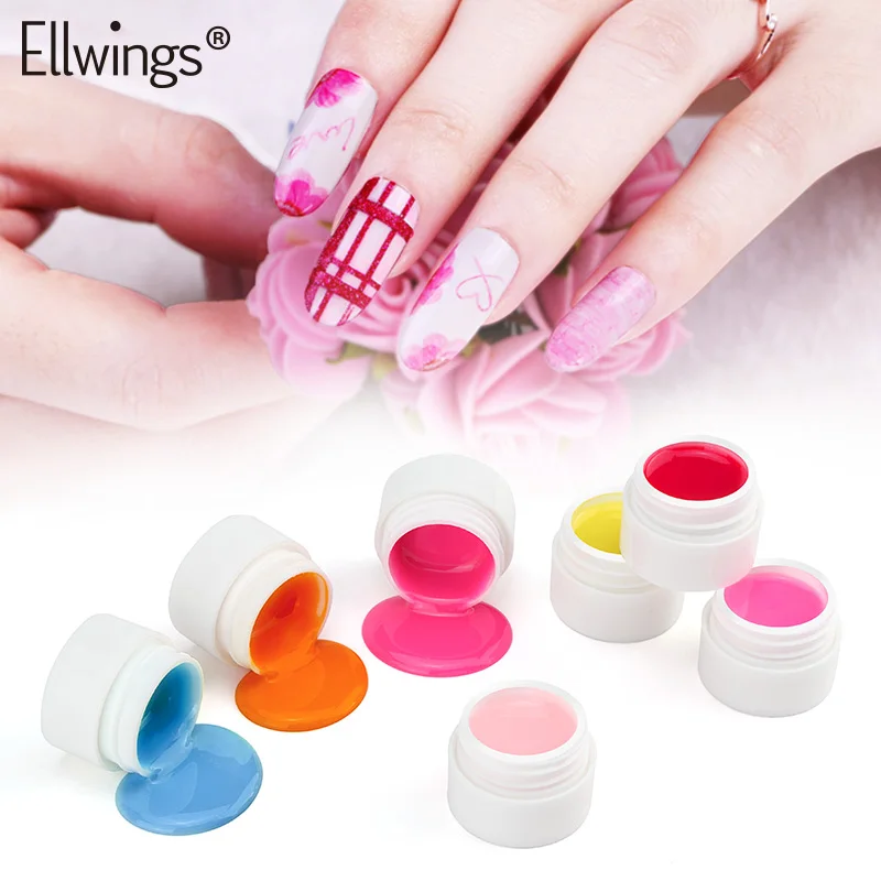 Ellwings живопись Цвет гель лак для ногтей Long-lasting 36 Цвета ногтей Soak Off Гель лак для ногтей Nail Art Маникюр