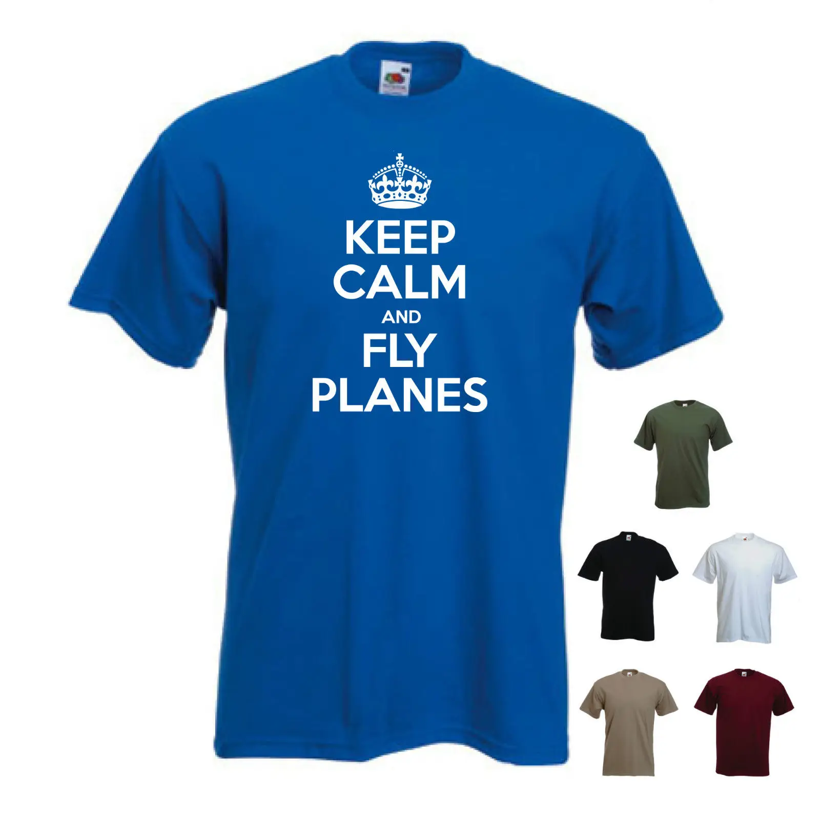Keep Calm and Fly Planes самолет пилот футболка тройник подарок. S-XXL новые футболки Забавные