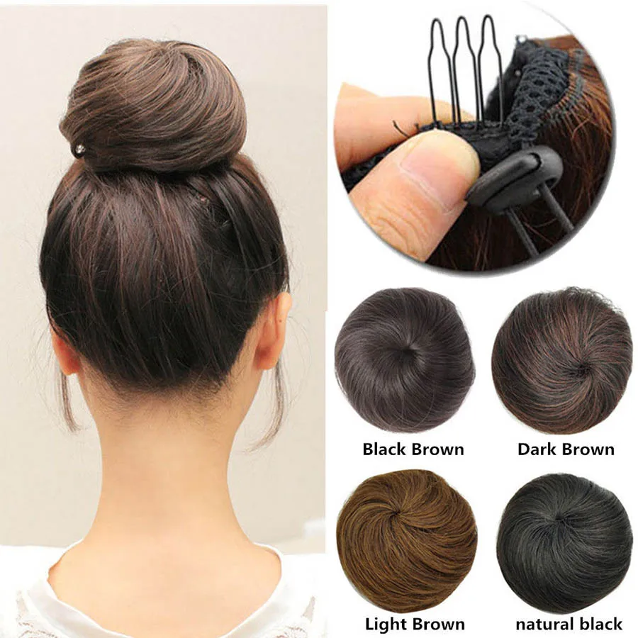 

Synthetic HairUp Do Hair Extensions Multiple colors Available Chignon Resist High Temperature Ring Donut Buns hair accessories
