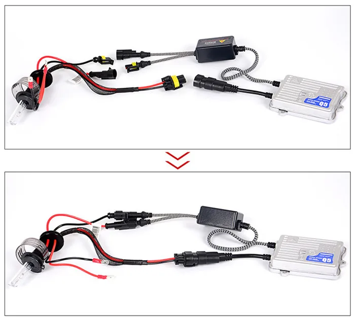 AC 55 Вт Быстрый старт балласт HID лампы ксеноновые фары для автомобиля модернизации Conversion Kit H1 H3 H7 H11 9005 HB3 9006 HB4 6000K 4300K 8000K