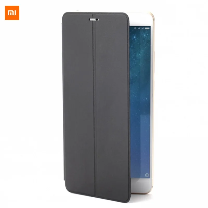 100% Оригинальный Xiaomi Стенд кожаный чехол для Mi Max 2 мобильного телефона Smart Case