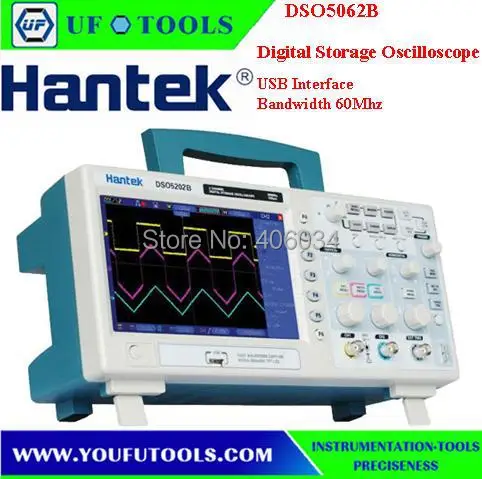 Hantek dso5062b ЖК-дисплей Deep памяти 60 мГц пропускной способности DSO 5062b/dso-5062b цифровой