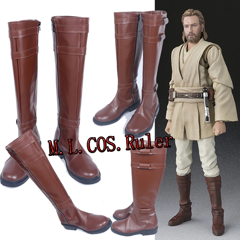 Звездные войны, рыцарь-джедай, Obi-Wan, Анакин, Скайуокер, обувь для костюмированной вечеринки, ботинки для косплея, Индивидуальный размер, ручная работа