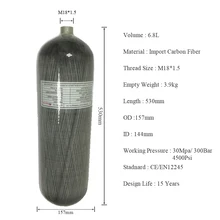 Cheap AC168 Hpa Tank Paintball Cylinder Pcp 6.8L Mini Bottle Dive Rifle Compressed Air Ce M18*1.5 High Pressure Cylinder Pcp Air Tank Cheap AC168 Hpa Tank Paintball Cylinder Pcp 6.8L Mini Bottle Dive Rifle Compressed Air Ce M18*1.5 High Pressure Cylinder Pcp Air Tank