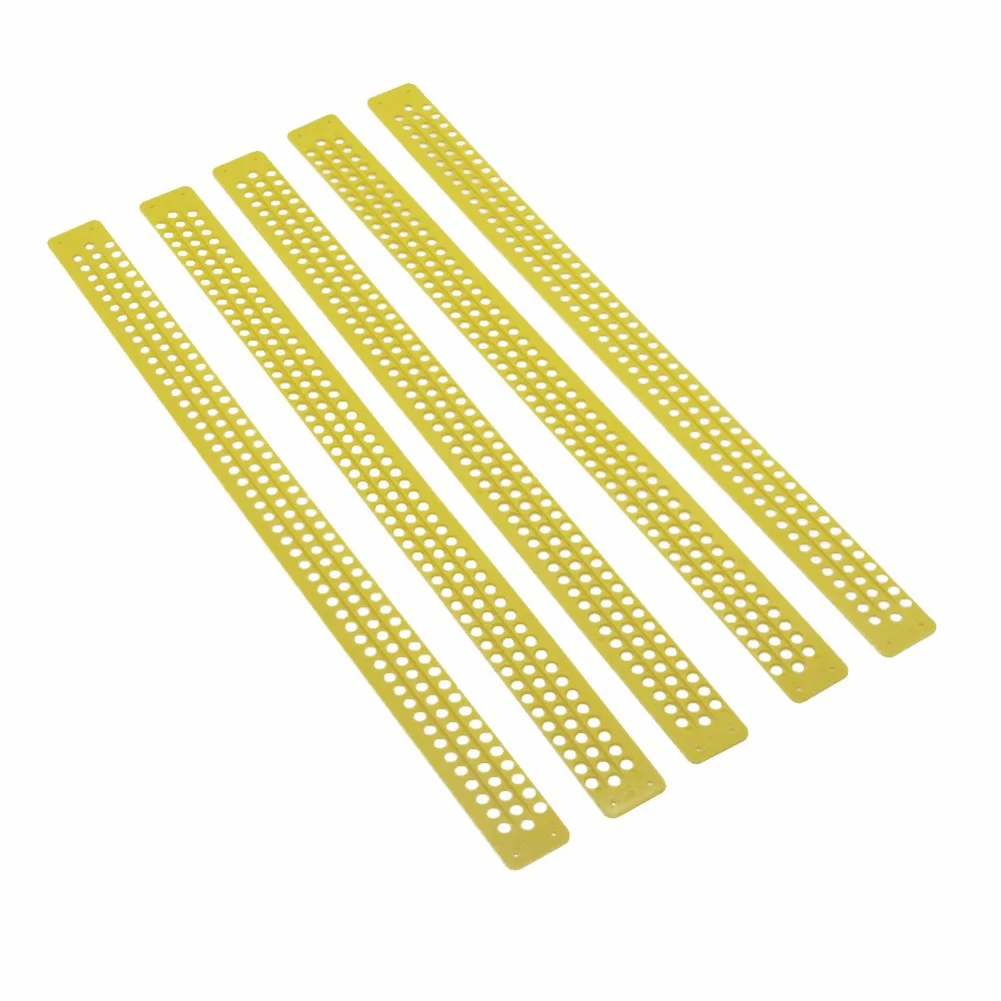 10 Pcs Bee Hive Entrance Plastic Yellow Apiculture Simple Beekeeping Tools Practical Collector Pollen Trap Catcher Three Rows
