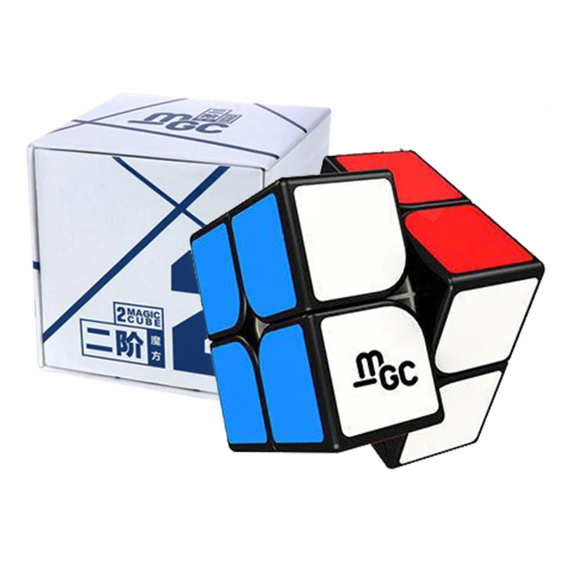 

New Yongjun MGC 2x2x2 Magnetic Magic Cube Black Stickerless Magico 2*2 Neo Speed Cube By Magnets Boy Toys For Children Kids