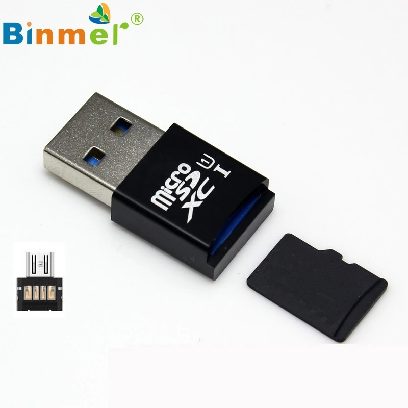 Красивые GITF Новый мини 5 Гбит/с супер Скорость USB 3.0 + OTG Micro SD/SDXC TF Card Reader адаптер оптовая цена apr18