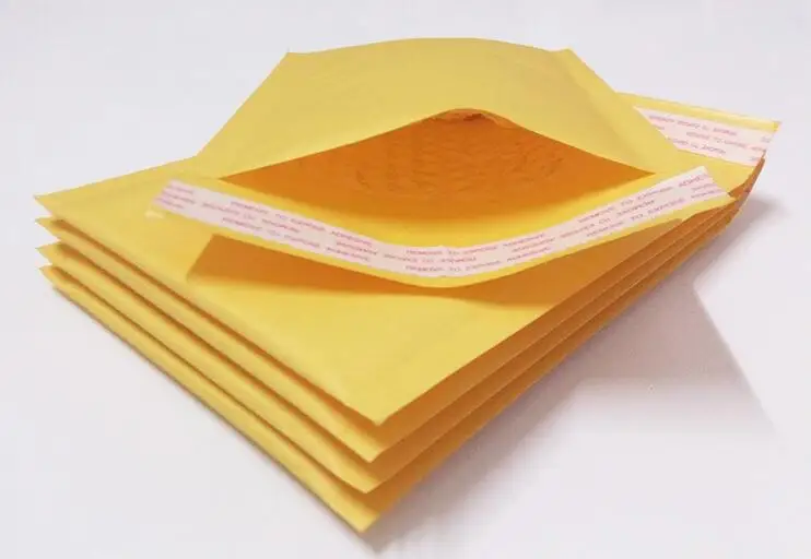 5 шт. 20x25/11x15 см Bubble Конверты с полимерным покрытием большой Размеры kraft Бумага воздушный пузырь конверт подарочная упаковка мешок желтый Цвет
