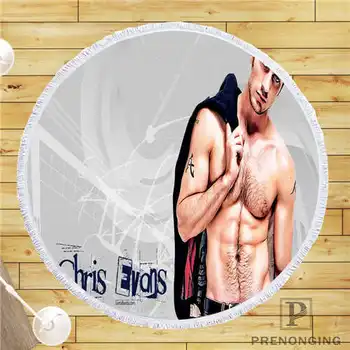 

Custom DIY Customized Microfiber Fabric chris-evans (1)@ Round Beach Blanket Towel Printed on Demand 150cm #19-01-28-4-147