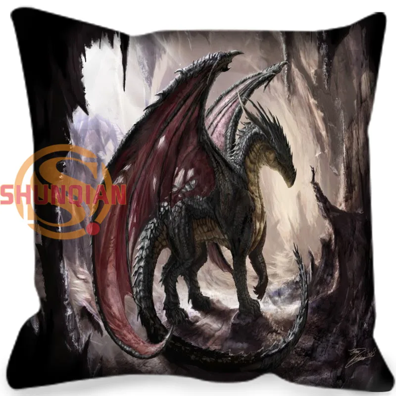 

dark dragon Pillow Cover Home Living Decorative Pillowcase Custom Square Pillow Cover 20X20cm,35X35cm(one side)