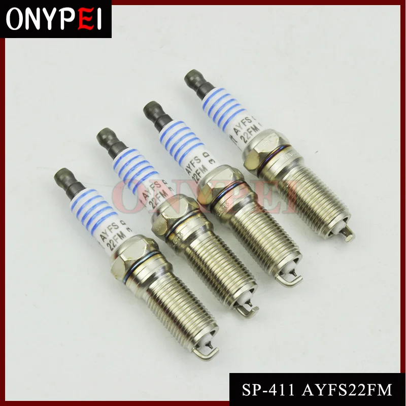 

4x OEM# SP-411 AYFS22FM Finewire Platinum Spark Plug for Ford Lincoln