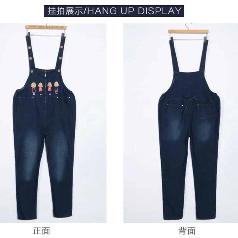 Maternity Jeans Denim Overalls Cotton Jumpsuit Casual Maternity Clothes for FPregnant Women Moms Trousers Premama Pant Plus Size