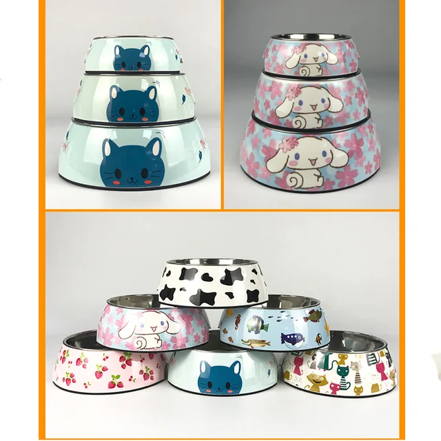 Hot selling removable Melamine and stainless steel pet bowl dog&cat bowls миски для собак миска для кошки 3